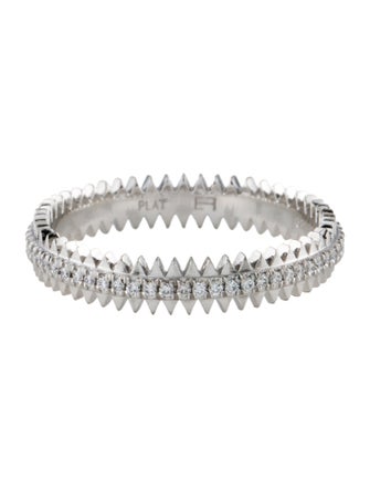 Eva Fehren Platinum Diamond Zipper Eternity Band Ring