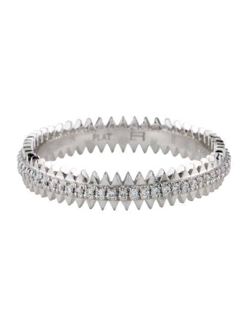 Eva Fehren Platinum Diamond Zipper Eternity Band Ring