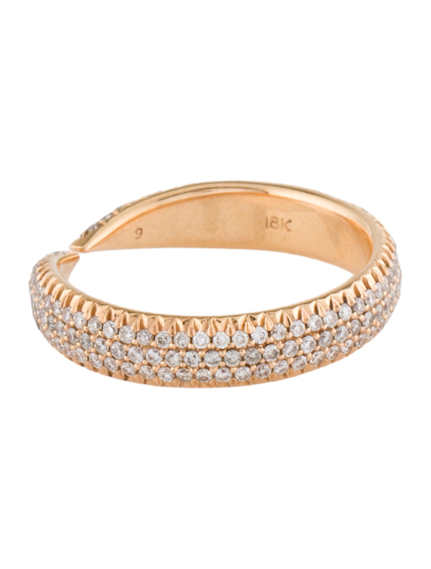 Eva Fehren 18K Diamond Kissing Claw Band