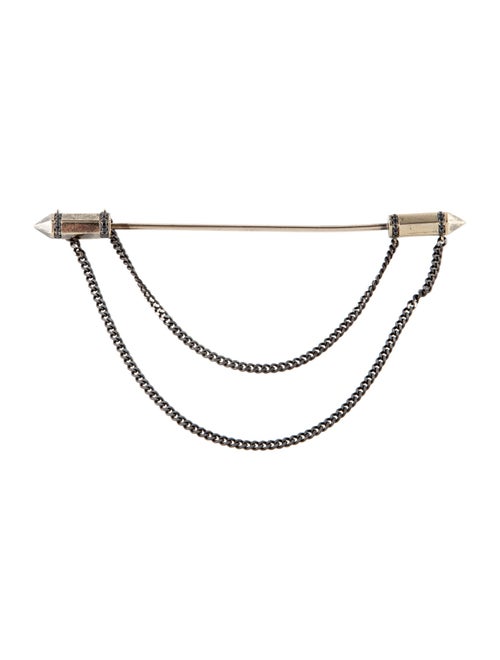 Eva Fehren Diamond Double Chain Pin Brooch