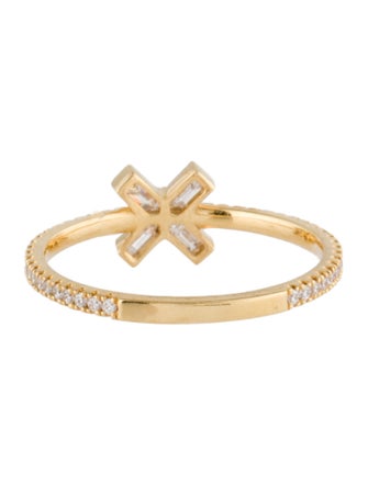 Eva Fehren 18K Diamond Exploding X Cocktail Ring