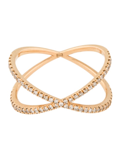 Eva Fehren 18K Diamond X Shorty Ring