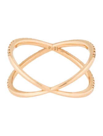 Eva Fehren 18K Diamond X Shorty Ring