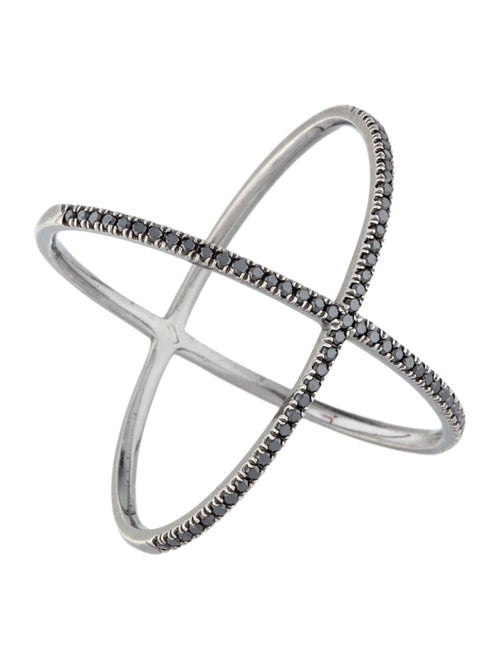 Eva Fehren 18K Diamond X Band Ring
