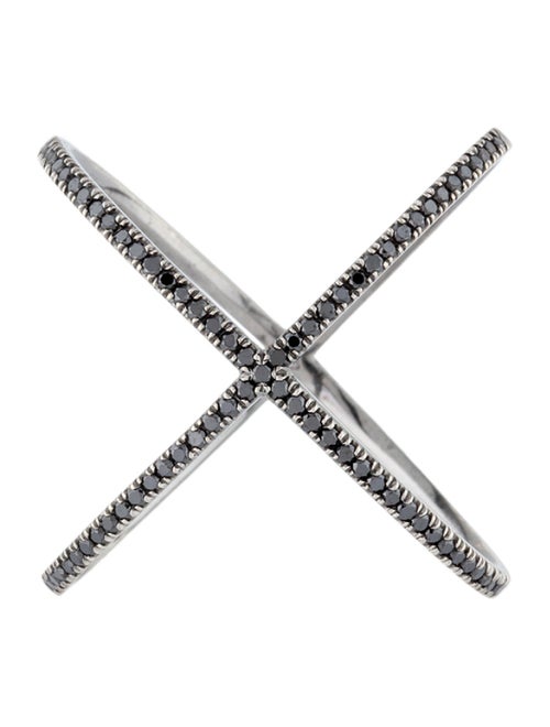 Eva Fehren 18K Diamond X Band Ring