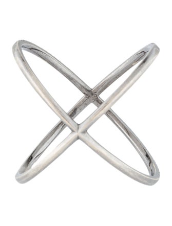 Eva Fehren 18K Diamond X Band Ring