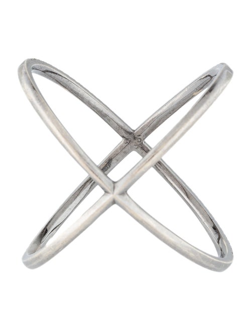 Eva Fehren 18K Diamond X Band Ring