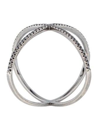 Eva Fehren 18K Diamond X Band Ring