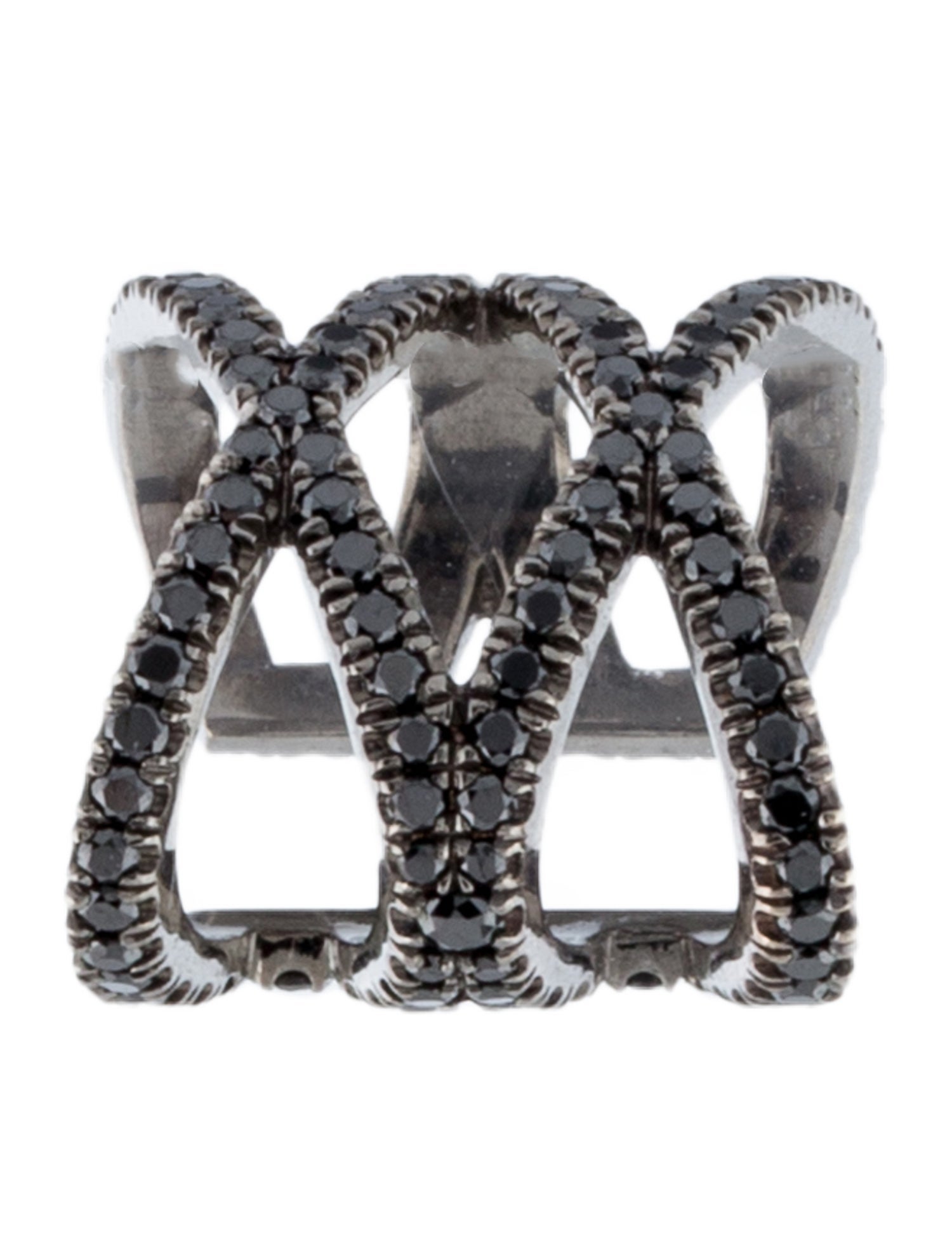 Eva Fehren 18K Diamond XX Single Ear Cuff Earring