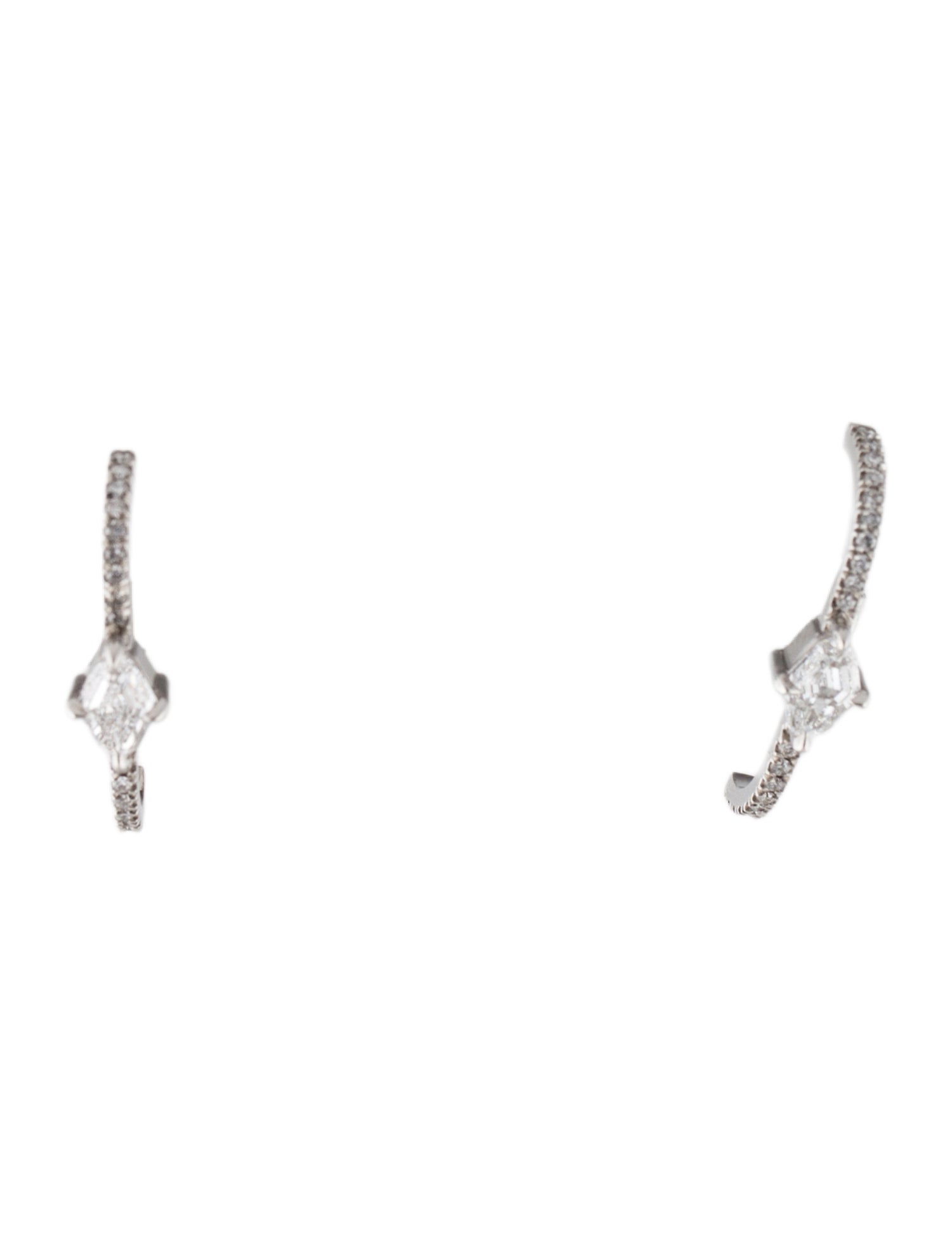 Eva Fehren Platinum Diamond Reflection X Earrings
