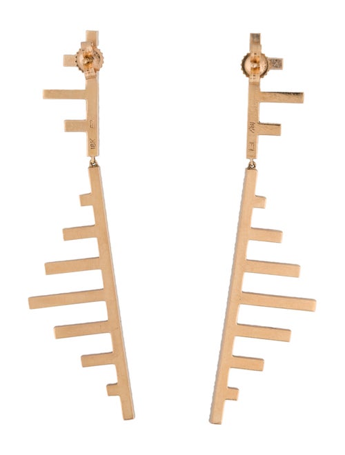 Eva Fehren 18K 1.48ctw Diamond Axis Drop Earrings