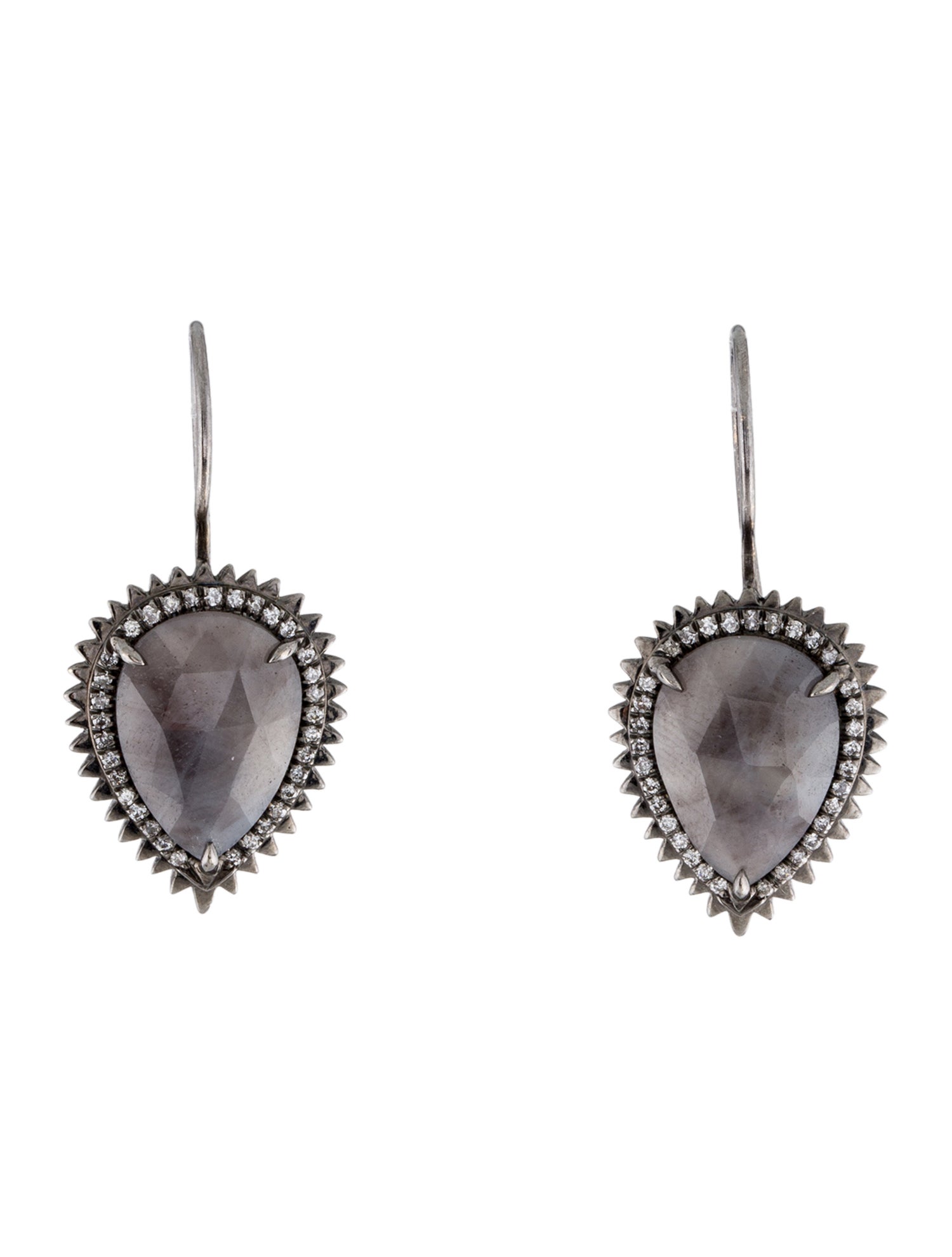 Eva Fehren 18K Sapphire & Diamond Drop Earrings