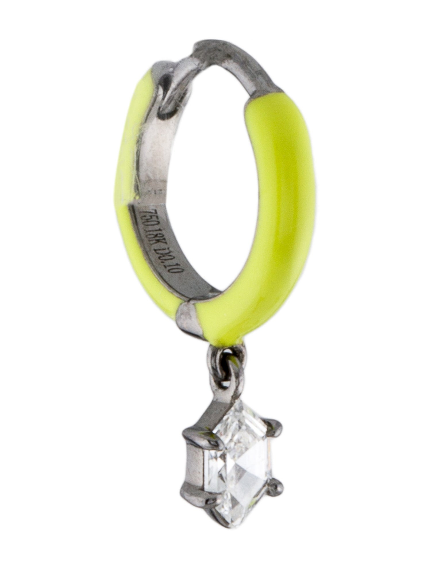 Eva Fehren 18K Diamond Highlighter Chroma Hoop Single Earring