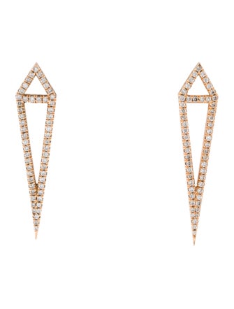 Eva Fehren 18K Diamond Dagger Drop Earrings