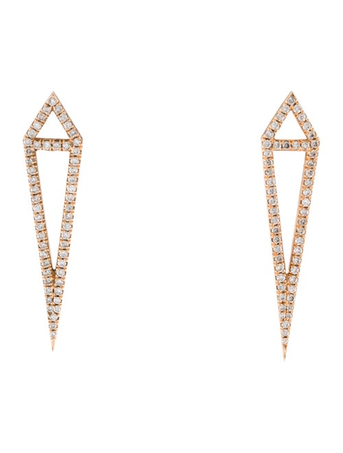 Eva Fehren 18K Diamond Dagger Drop Earrings