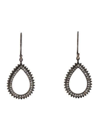 Eva Fehren 18K Diamond Open Auto Drop Earrings