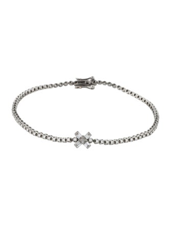 Eva Fehren 18K Diamond Exploding Offset X Bracelet