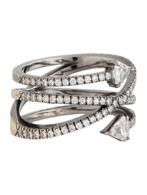 Eva Fehren 18K Diamond Layers Wrap Claw Band Ring