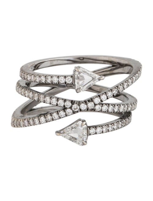 Eva Fehren 18K Diamond Layers Wrap Claw Band Ring