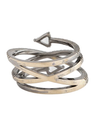 Eva Fehren 18K Diamond Layers Wrap Claw Band Ring