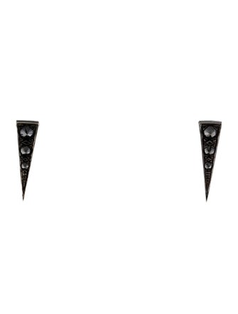 Eva Fehren 18K Diamond Saber Stud Earrings