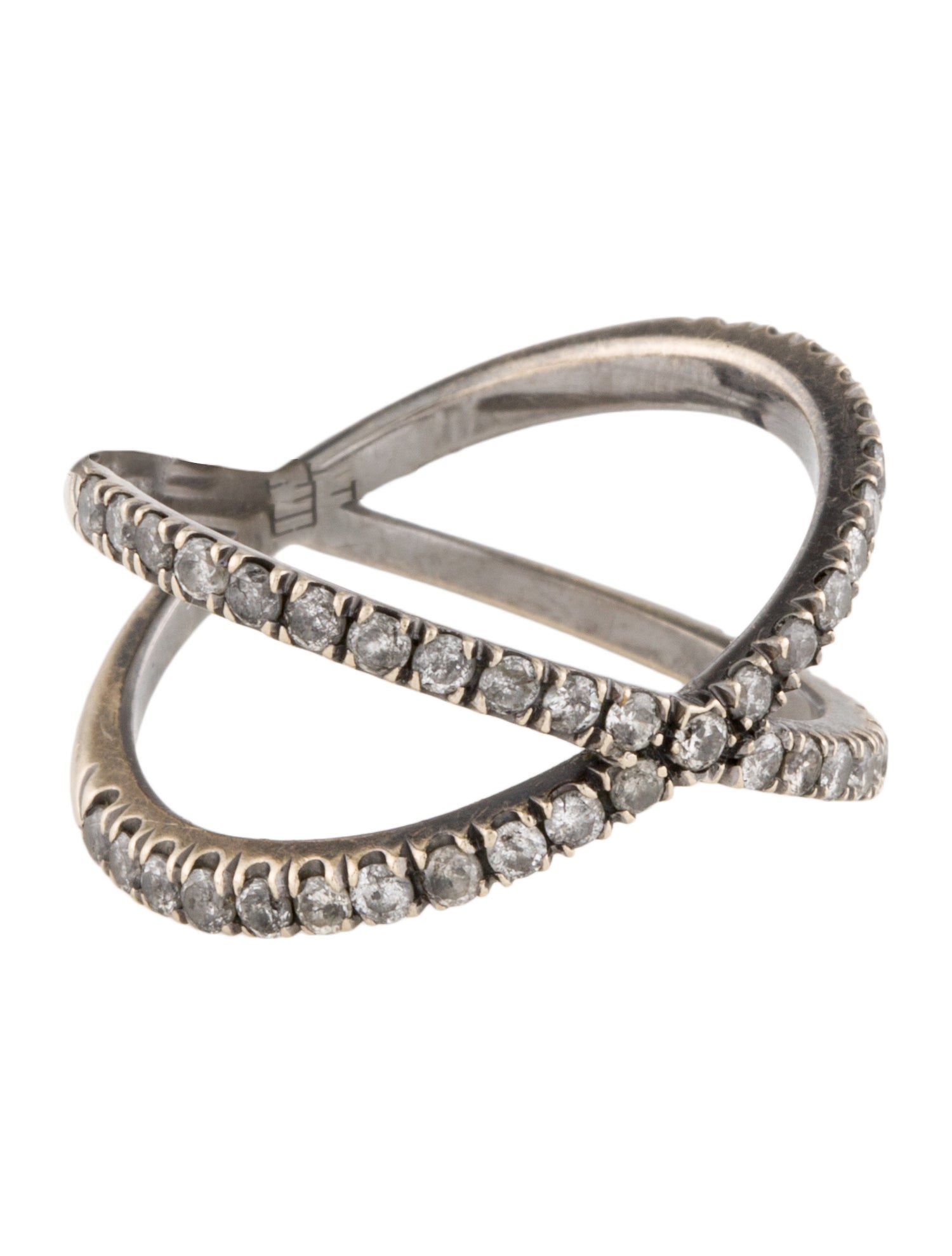 Eva Fehren 18K Diamond Shorty X Ring