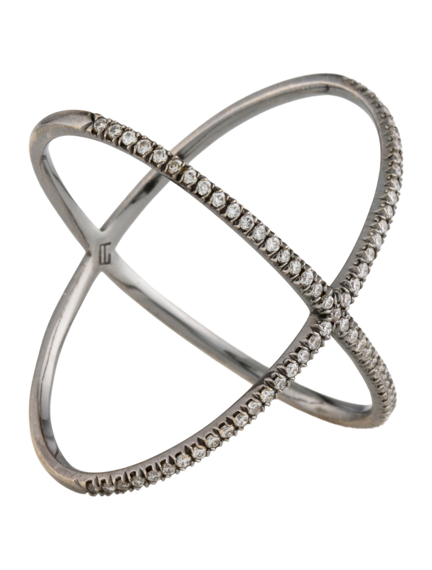 Eva Fehren 18K Diamond X Ring