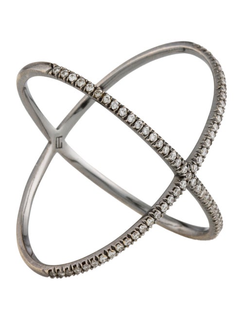 Eva Fehren 18K Diamond X Ring