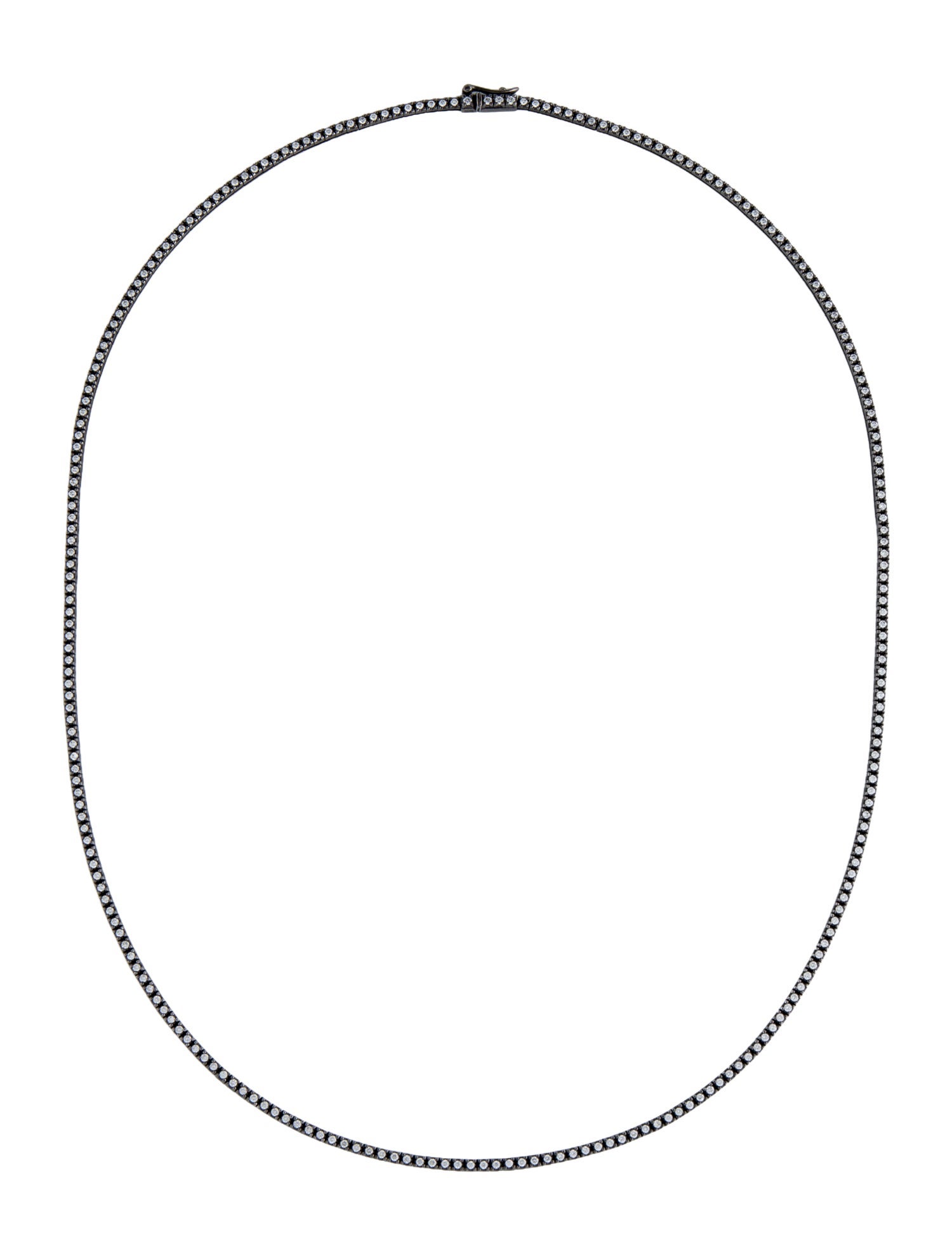 Eva Fehren 18K Diamond Line Collar Necklace