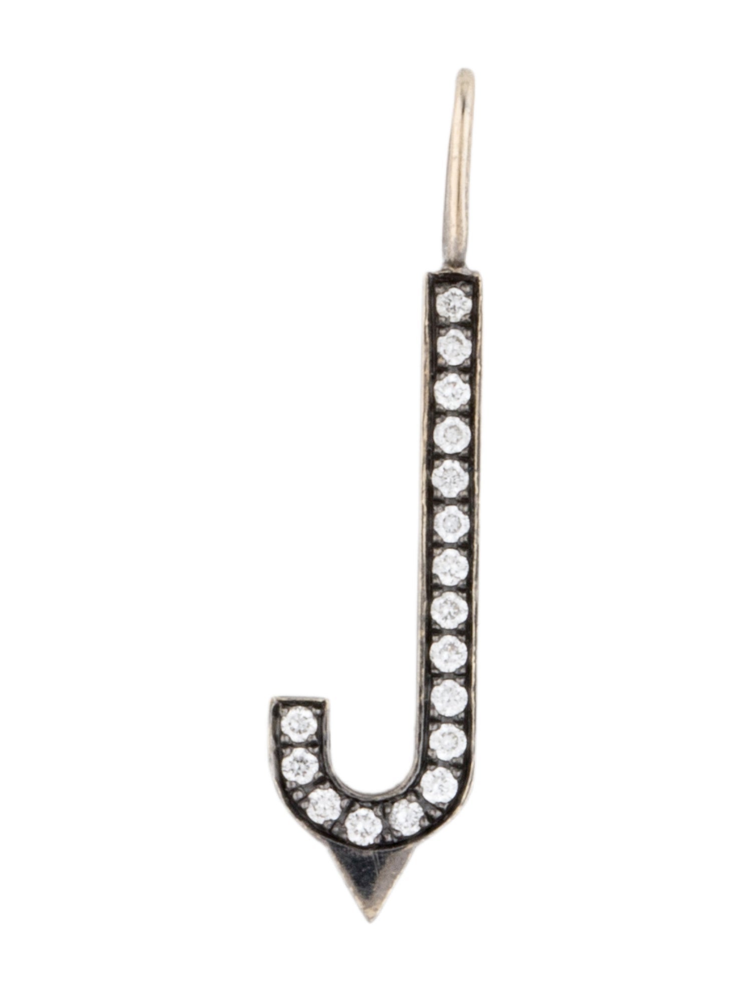 Eva Fehren 18K Diamond 'J' Initial Charm