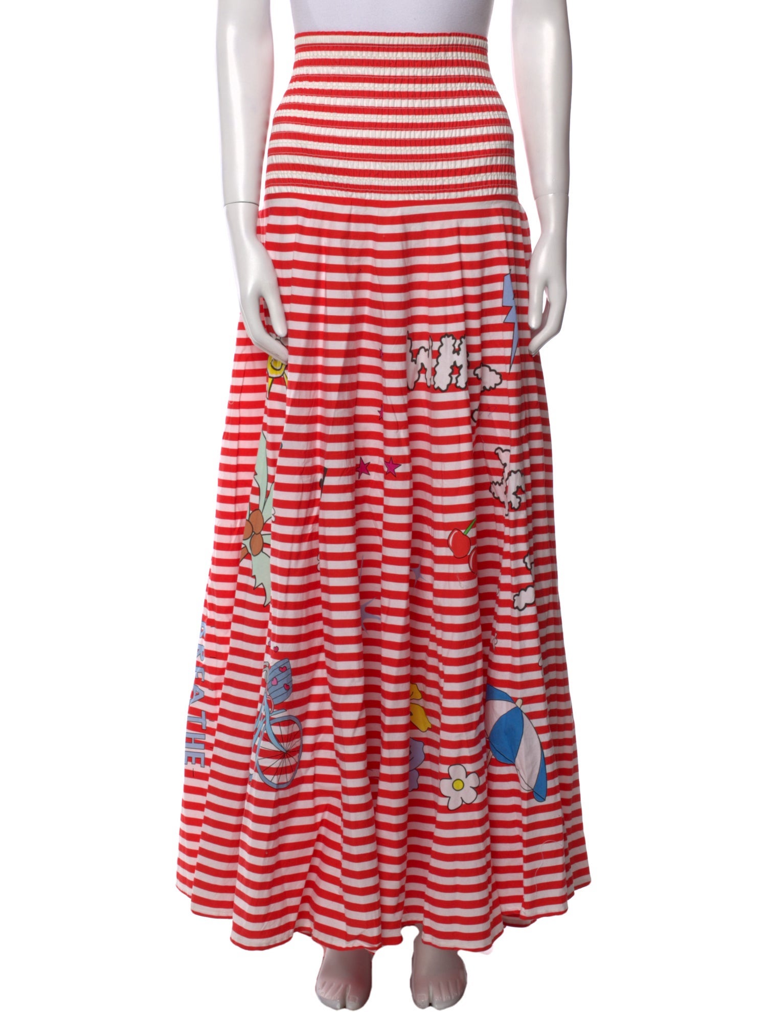 Mira Maktabi Striped Long Skirt