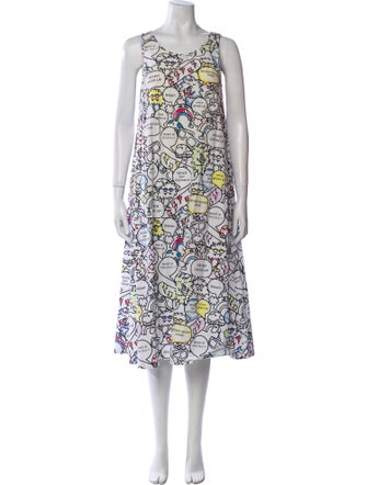 Mira Maktabi Printed Midi Length Dress