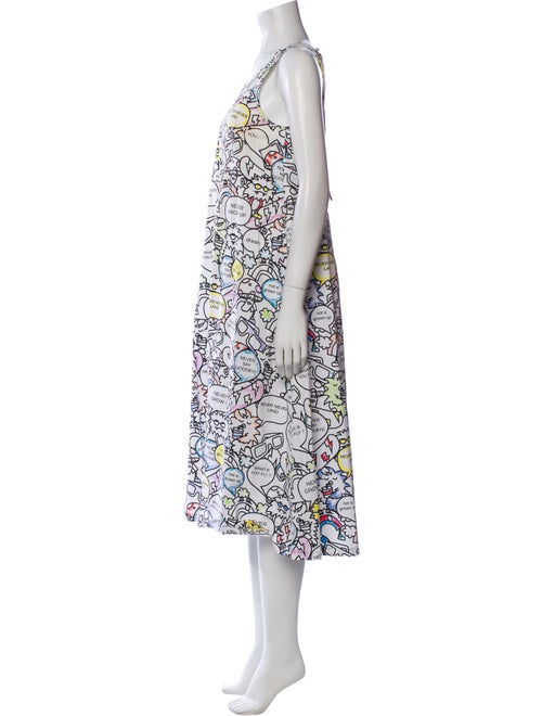 Mira Maktabi Printed Midi Length Dress