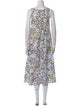 Mira Maktabi Printed Midi Length Dress