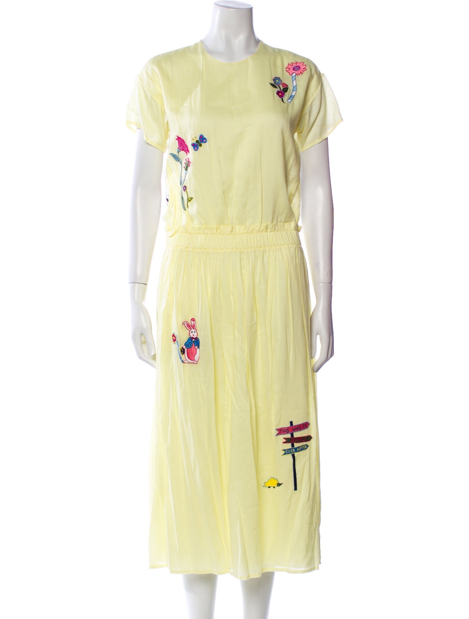 Mira Maktabi Floral Print Long Dress