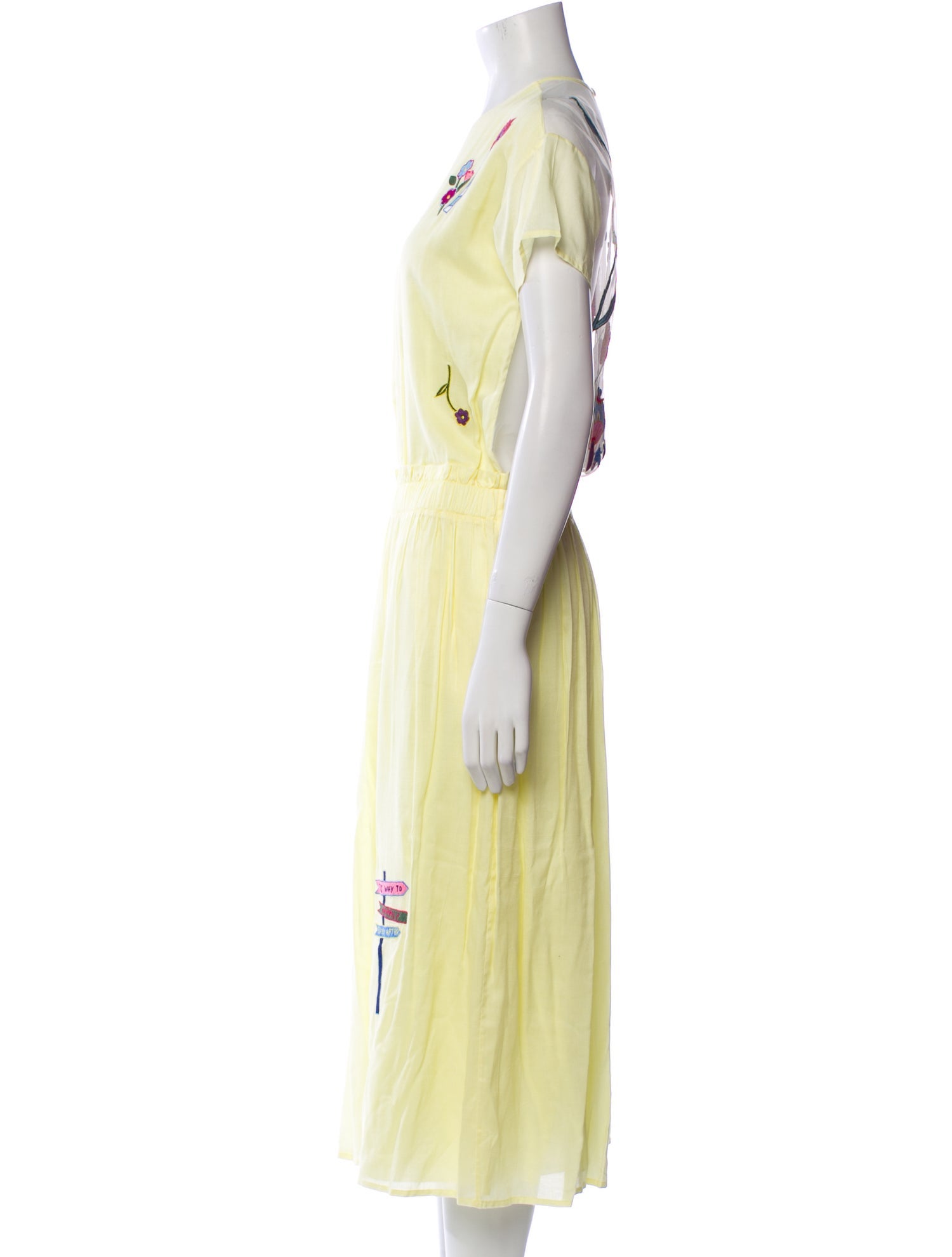 Mira Maktabi Floral Print Long Dress