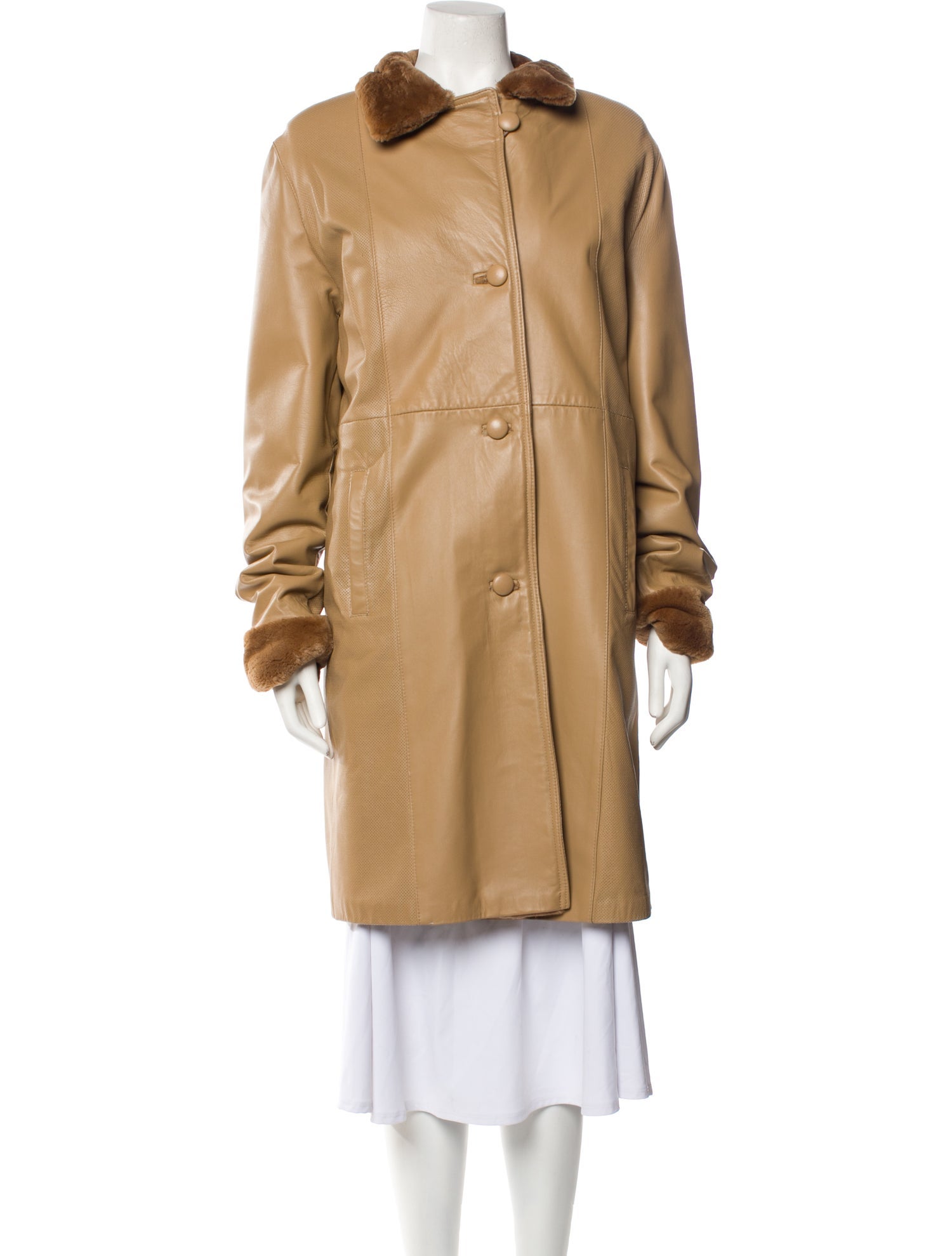 Wolfie Fur Leather Fur Coat