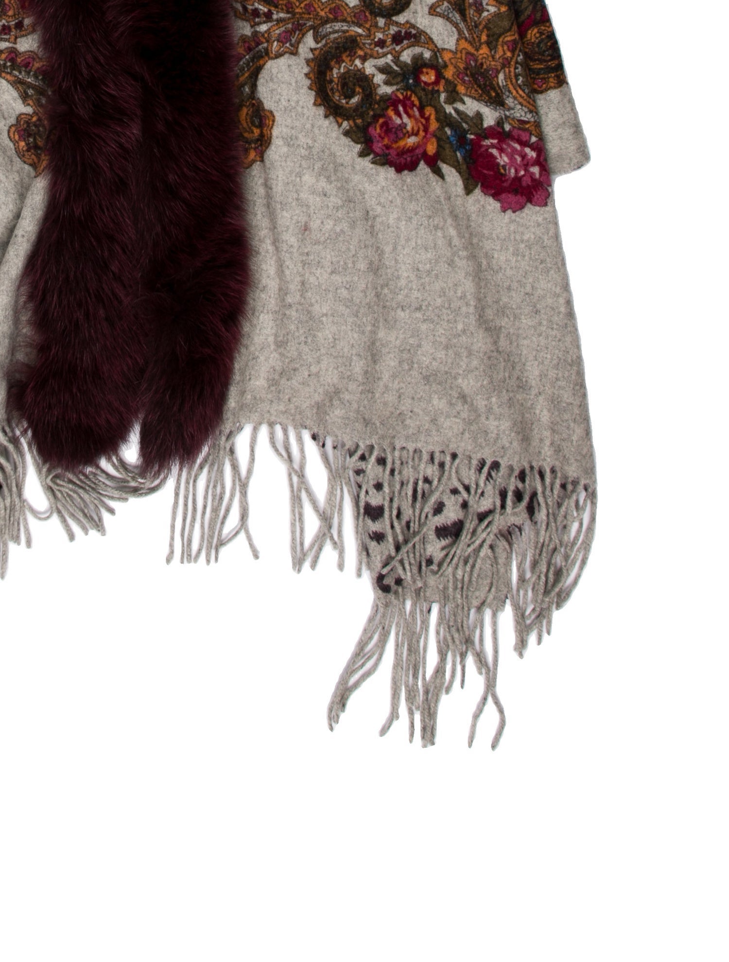Wolfie Fur Cashmere Printed Shawl