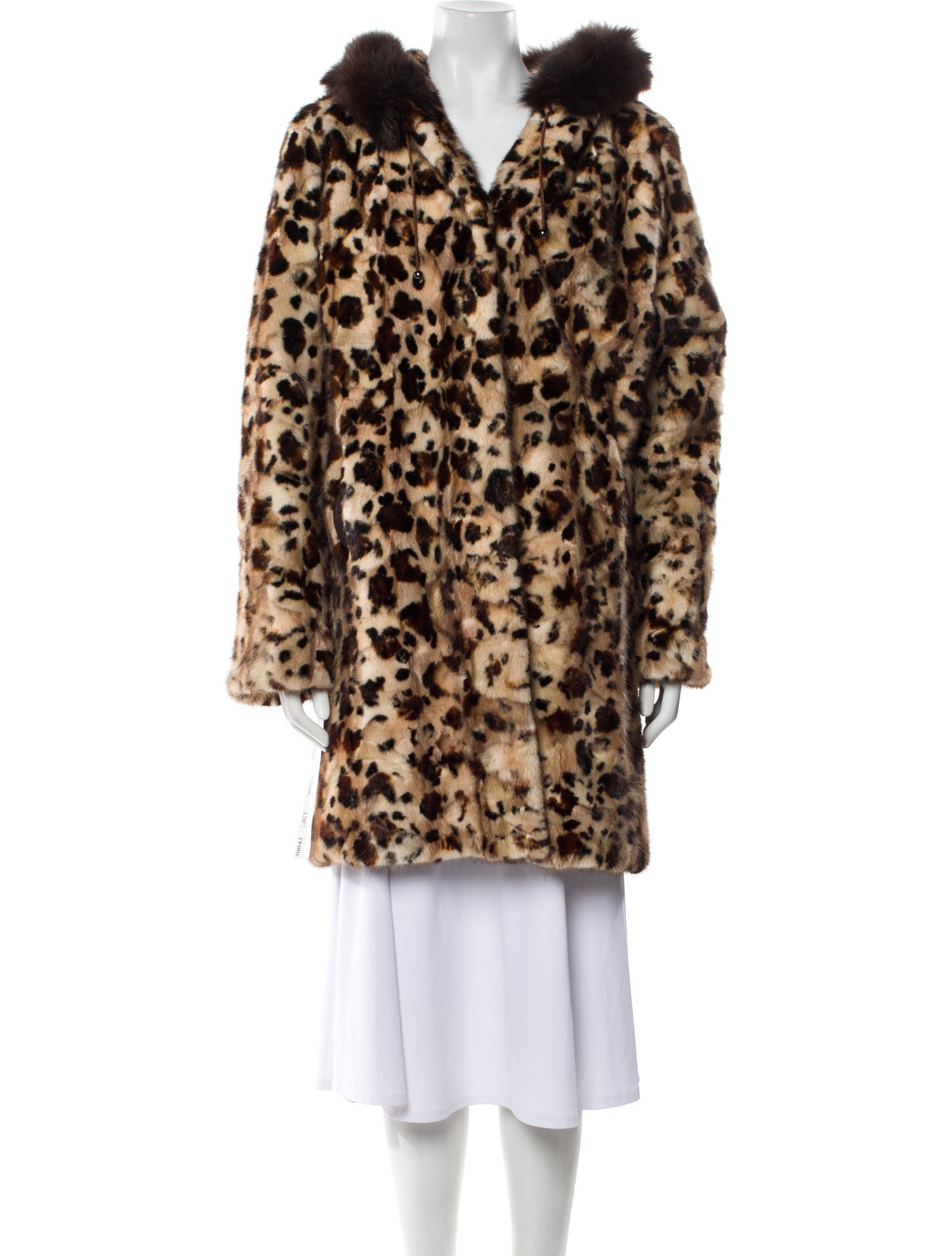 Fur Mink Animal Print Fur Coat