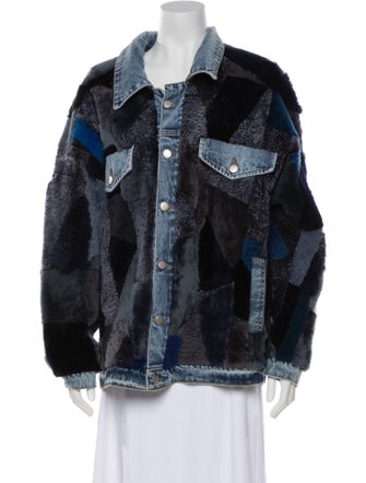 Wolfie Fur Shearling Printed Fur Jacket