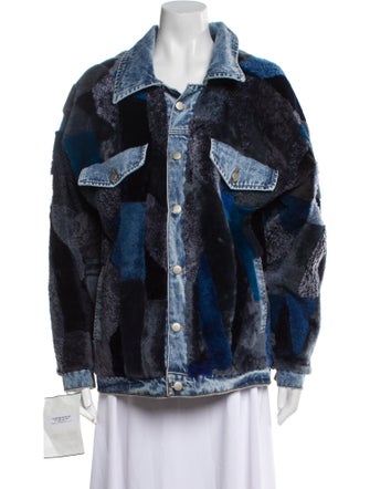 Wolfie Fur Shearling Printed Fur Jacket