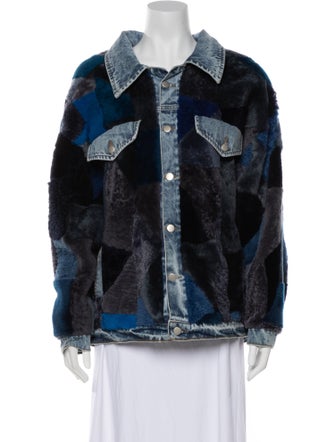 Wolfie Fur Shearling Printed Fur Jacket