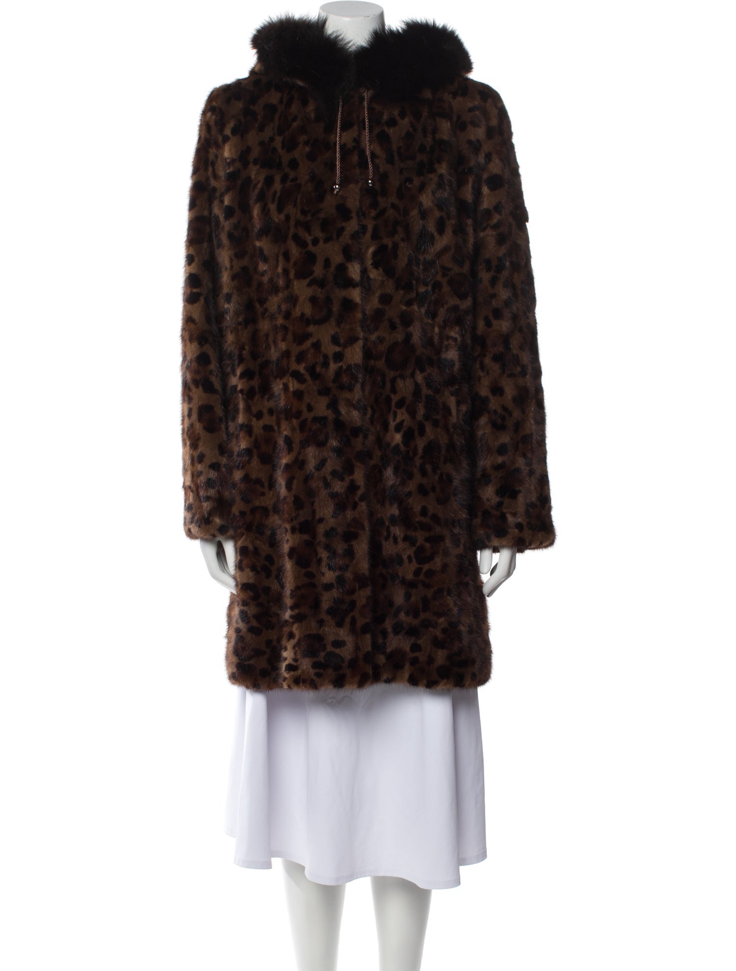 Wolfie Fur Animal Print Faux Fur Coat
