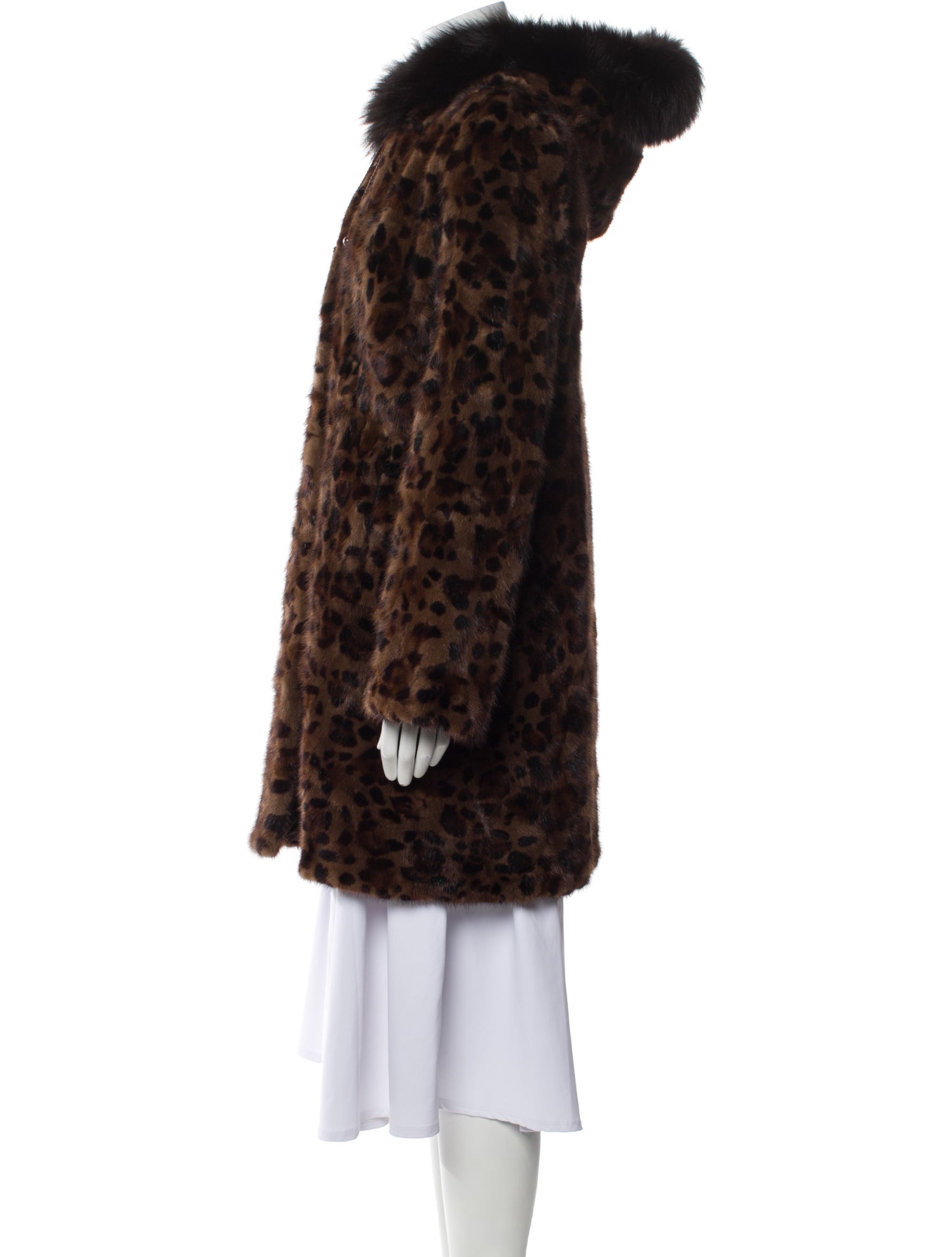 Wolfie Fur Animal Print Faux Fur Coat