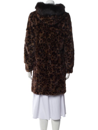 Wolfie Fur Animal Print Faux Fur Coat