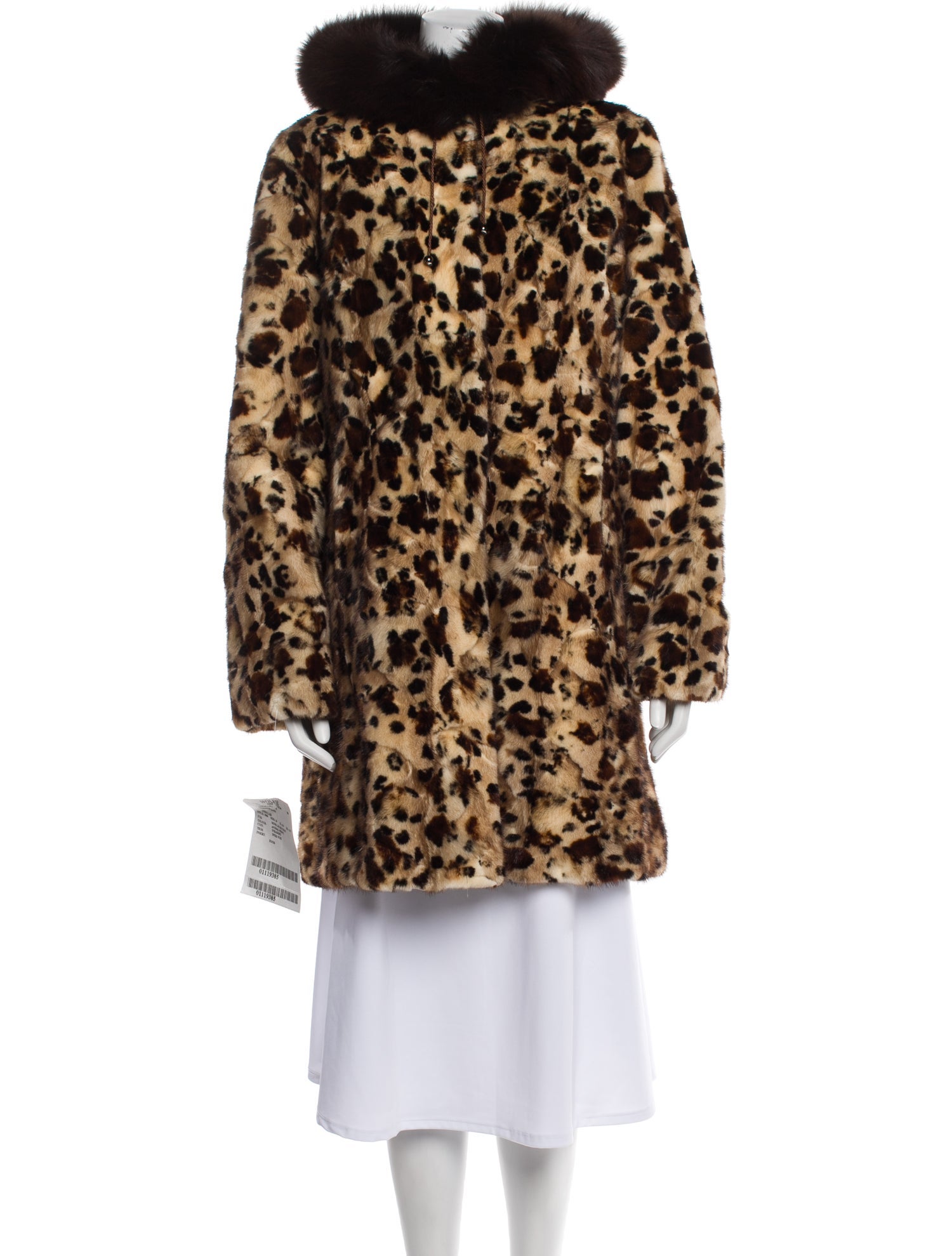 Wolfie Fur Mink Animal Print Fur Coat