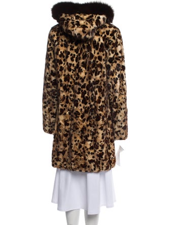 Wolfie Fur Mink Animal Print Fur Coat