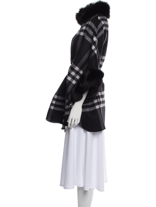 Wolfie Fur Plaid Print Fur Jacket