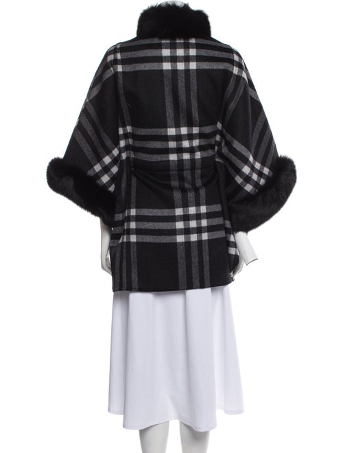 Wolfie Fur Plaid Print Fur Jacket