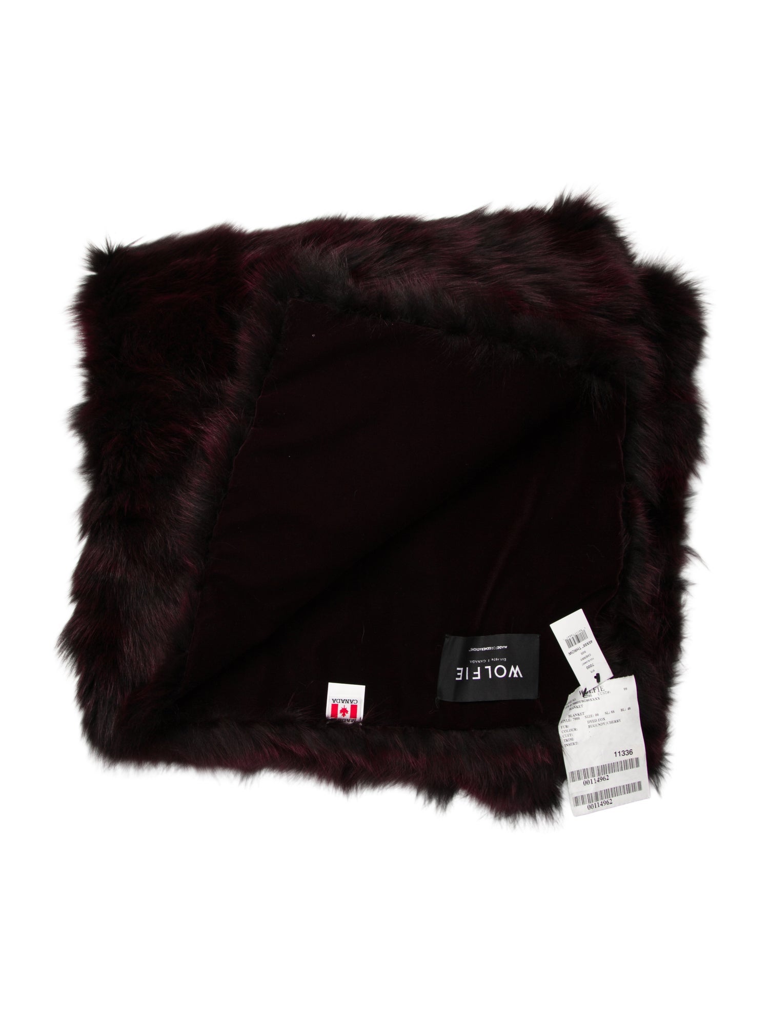 Wolfie Fur Dyed Fox Throw Blanket